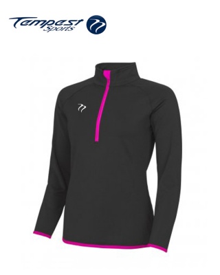 Tempest Black Pink Half Zip Womens Midlayer